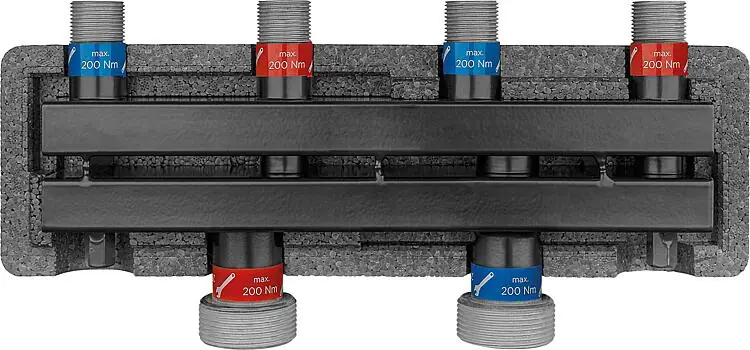 Bestseller Kesselverteiler Evenes VT 2/2 AG DN 20(3/4"), 2m³/h, 50kW, inkl. Halterung und Isolierung