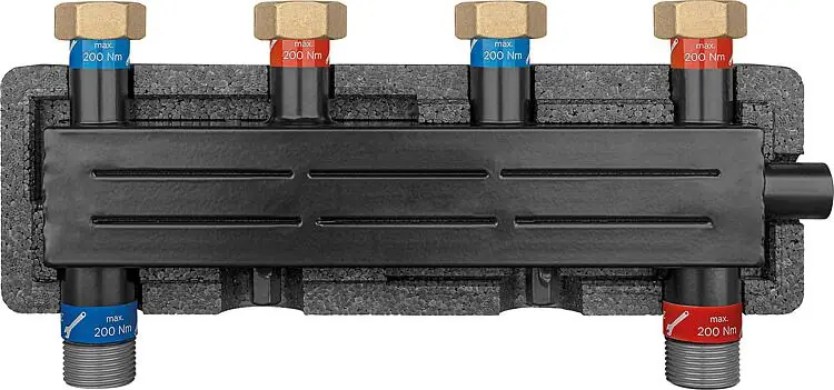 Kombiverteiler Evenes VTW 2/2 ÜWM DN20 (3/4"), 2m³/h, 50 kW, inkl. Halterung und Isolierung Nur Für Kurze Zeit