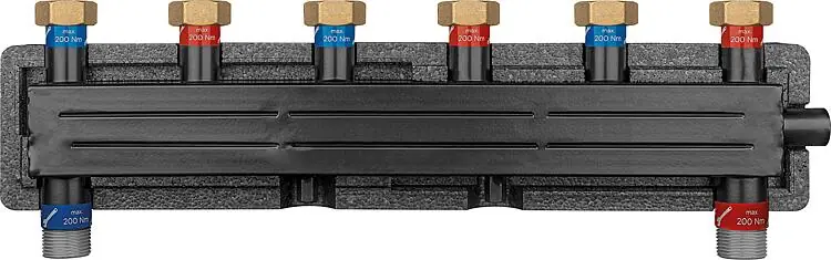 Schneller Versand Kombiverteiler Evenes VTW 2/3 ÜWM DN20 (3/4"), 2m³/h, 50 kW, inkl. Halterung und Isolierung