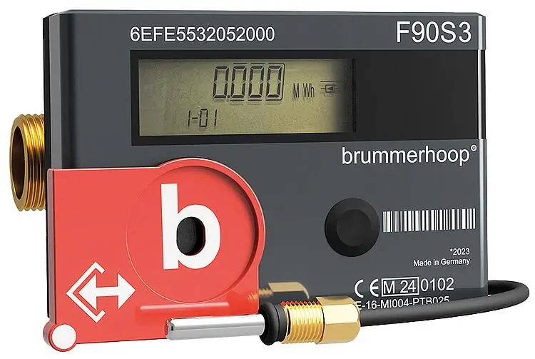 Kompaktwärmezähler F90S3 DN 15 (3/4") AG, Einbaulänge 110mm Durchfluss 0,6m /h Bestseller