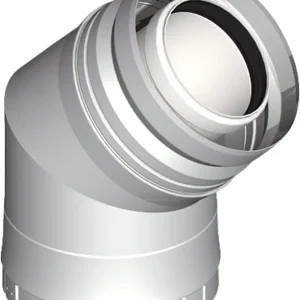 Beliebt Kunststoff-Abgassystem Bogen 45 - DN 080/125