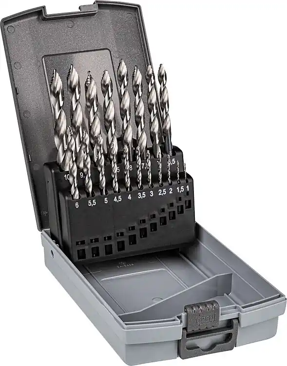 Preisreduziert HSS Spiralbohrersatz Zira DIN 338 Ø 1,0-10,0x0,5 mm 19-tlg.