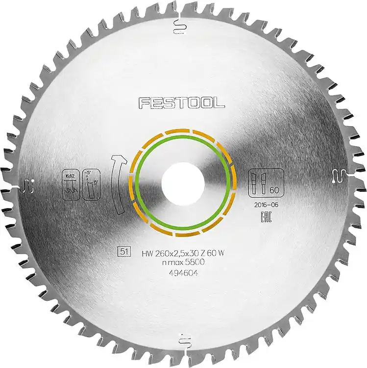 Kreissägeblatt Festool 225 x 30 x 2,6 mm, Zähne 48 Versand Am Gleichen Tag