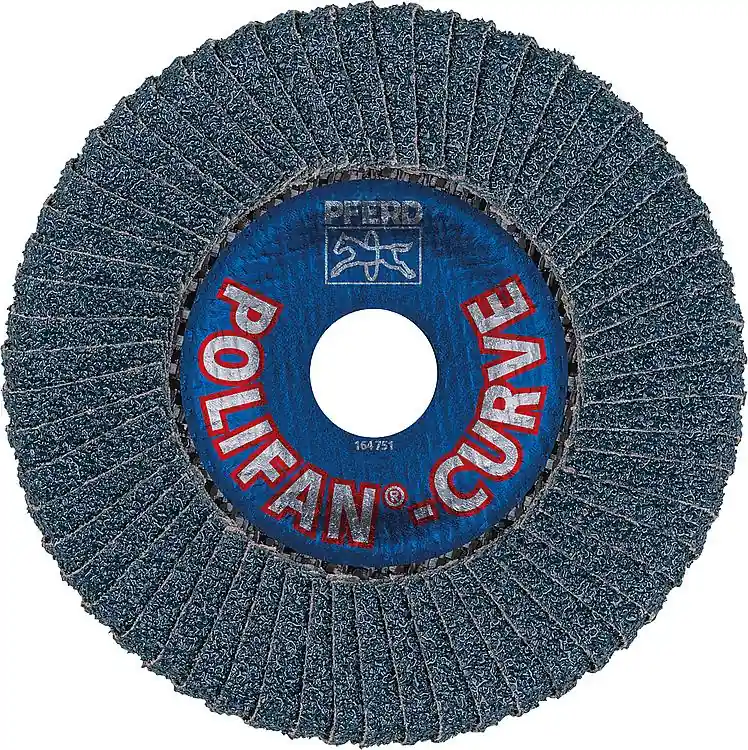 Lamellenschleifteller PFERD Ø 125 x 22,23 mm, Scheibenstärke 5 mm K40 für Stahl, Edelstahl Sonderaktion