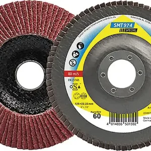 Lamellenschleifteller KLINGSPOR K40 125x22,23 gewölbt, Keramischer Korund Billig