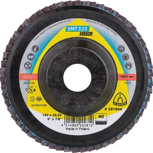 Lamellenschleifteller KLINGSPOR K40, 115 x 22,23 mm gerade Highlight