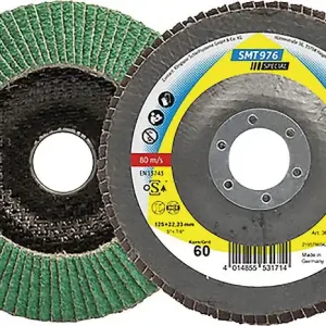 Lamellenschleifteller KLINGSPOR K60 125x22,23 gewölbt, Keramischer Korund Neu Im Sortiment
