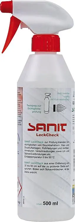 Neu Lecksucher (DVGW) SANIT LeckCheck 500ml Handzerstäuber