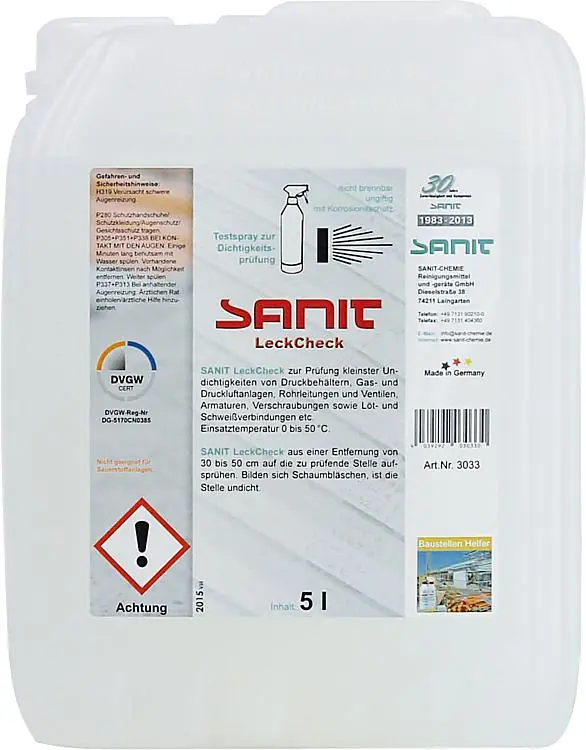 Neue Kollektion Lecksucher (DVGW) SANIT LeckCheck 5l Kanister