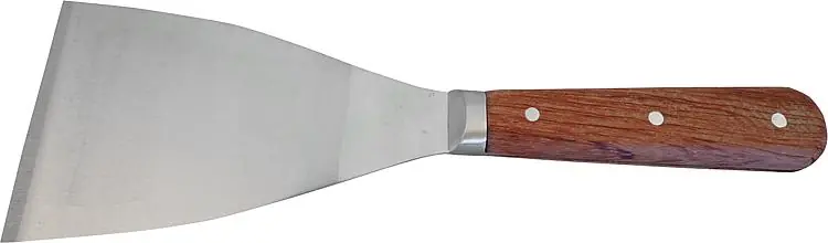 Malerspachtel 80mm, Haromac durchg., konisches Blatt, INOX, Rosenholz Bestpreis