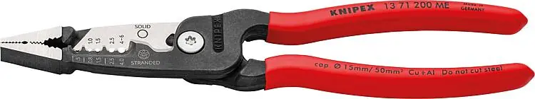 Multifunktions-Elektrikerzange KNIPEX Länge 200 mm, brüniert, Griffe Kunststoffüberzogen Direkt Vom Hersteller