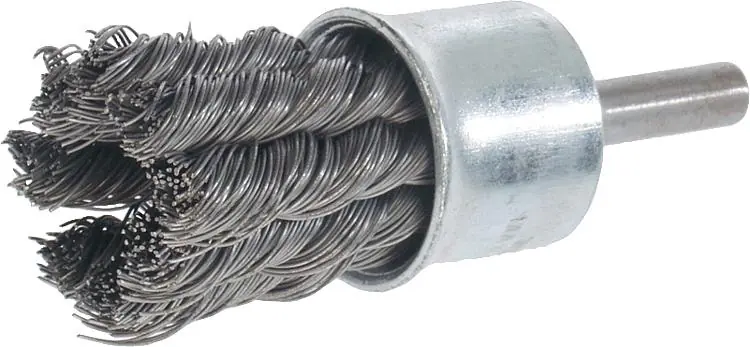 Pinselbürste gezopft Stahldraht 0,35 mm 19 mm, Schaft 6,0 mm Nur Heute
