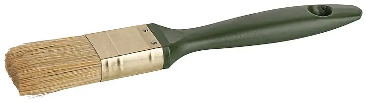 Sale Profi-Flachpinsel 80mm rostbest. Zwinge, Naturborsten, grüner Hartholzstiel