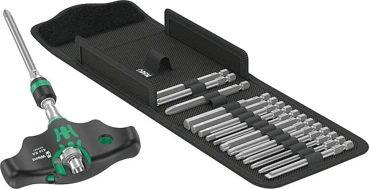 Abverkauf Quergriff-Schraubendreher-Set WERA Kraftform Kompakt 400 RA Set 1, 18-teilig