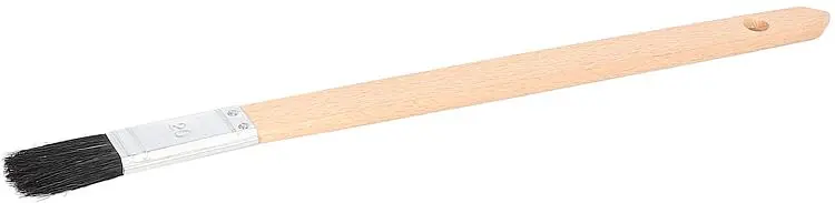 Highlight Pr.-Plattpinsel gerade 20 mm schwarz, Buchenstiel, Weißblechzwinge