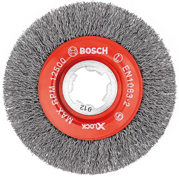 Rundbürste BOSCH® mit X - Lock Aufnahme Ø 115 mm 0,3 mm Stahldraht Super-Preis