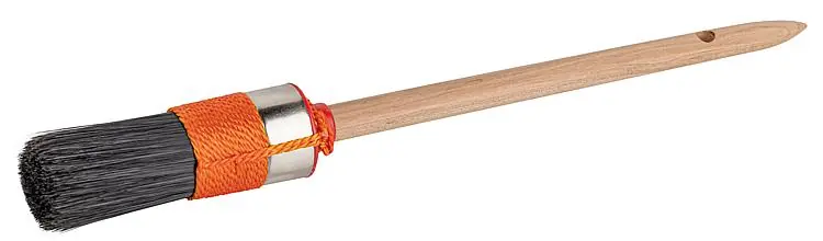 Rundpinsel Gr. 8 schwarz, Buchenstiel, Nickelfassung, Fadenvorband Aktuell