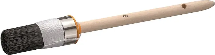 Rundpinsel Gr.6 schwarz, Holzstiel, Fadenvorband Markenprodukt