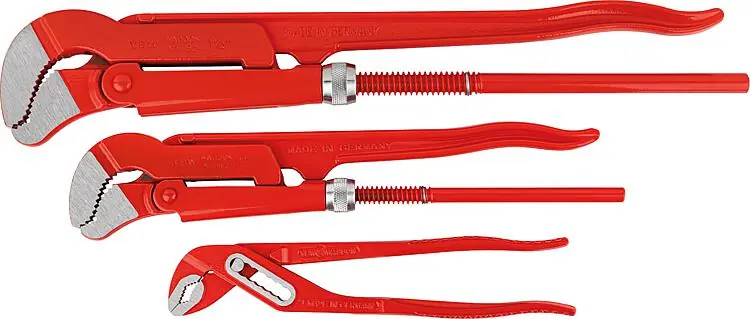 S-Maul-Rohrzangen/Wasserpumpenzange-Satz VBW® 3-tlg., 1", 1 1/4", Länge 250mm Mega-Angebot