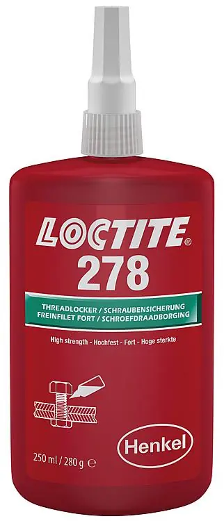 Schraubensicherung hochfest / vibrationsbeständig LOCTITE 278 grün, 50ml Dosierflasche Nur Heute
