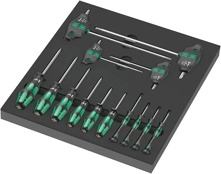 Schraubendreher Set WERA TORX® 14-teilig in Schaumstoffmodul Expressversand