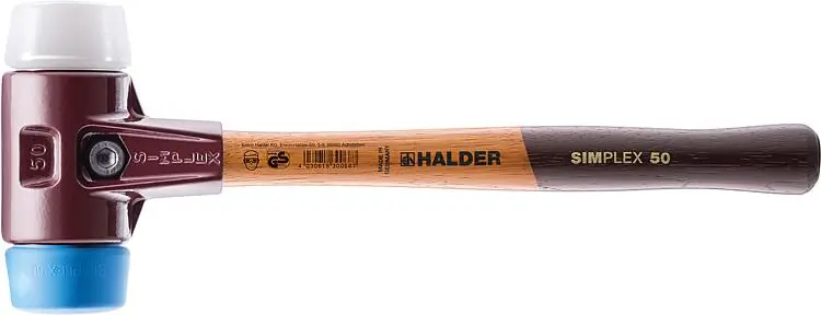 SIMPLEX-Schonhammer Halder mit TE-Gehäuse und Holzstiel, Superplastik/TPE-soft, Ø 30 mm Jetzt Kaufen