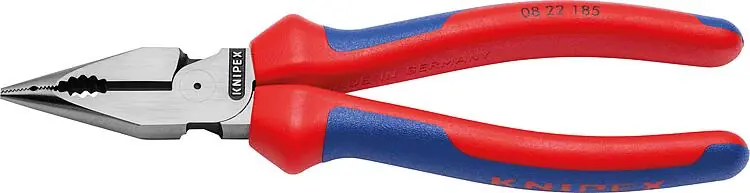 Spitzkombizange KNIPEX Länge 185 mm, brüniert, Kopf poliert, Mehrkomponenten-Griff Online Kaufen