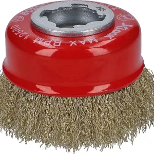 Topfbürste BOSCH® mit X - Lock Aufnahme Ø 75 mm 0,3 mm Messingdraht Preisreduziert