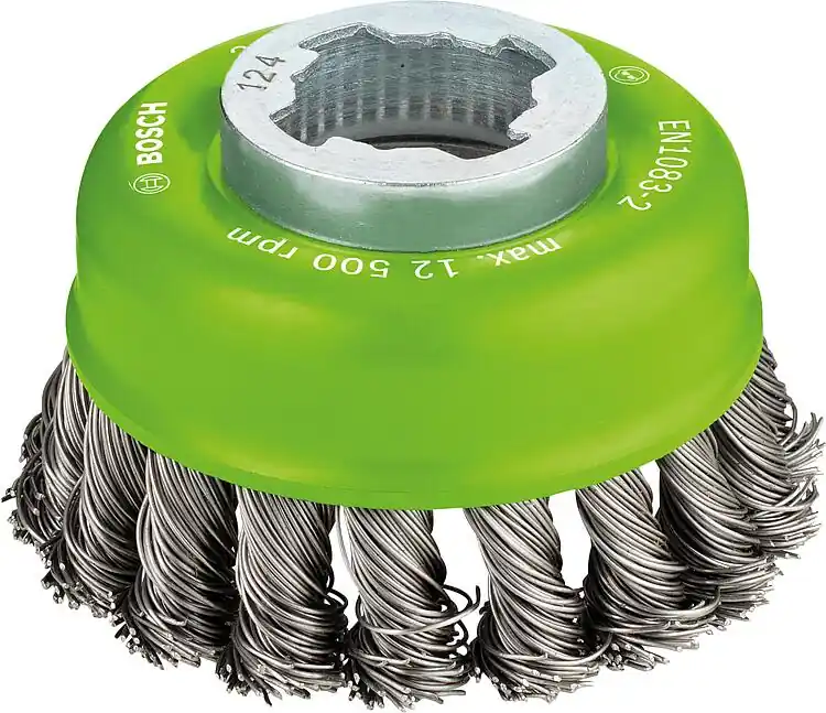 Top-Seller Topfbürste BOSCH® mit X - Lock Aufnahme Ø 75 mm 0,5 mm Edelstahldraht