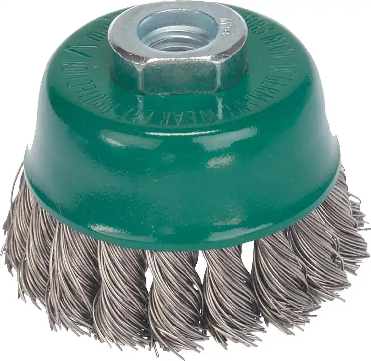 Rabatt Topfbürste gezopft Edelstahldraht 0,50 mm 65 mm x M 14 x 2,0