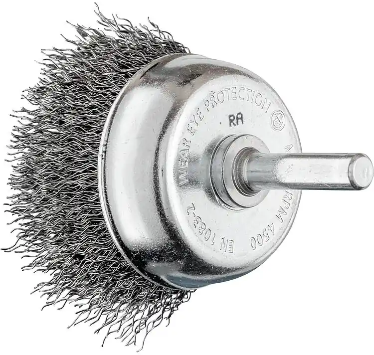 Topfbürste Pferd TBU ungezopft, Ø 50 mm, Schaft-Ø 6 mm, Stahldraht Ø 0,30 mm, Neue Ware