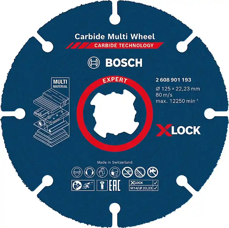 Trennscheibe BOSCH Expert Carbide Multiwheel Ø 125x22,23mm X-Lock Nur Heute
