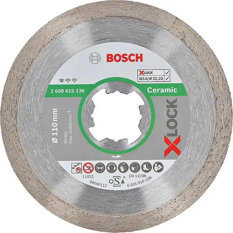 Trennscheibe BOSCH® Diamant Standard for Ceramic mit X - Lock Aufnahme Ø 115 mm Letzte Chance