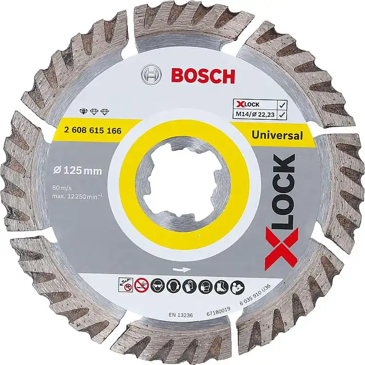 Bestpreis Trennscheibe BOSCH® Diamant Standard for Universal mit X - Lock Aufnahme Ø 125 mm