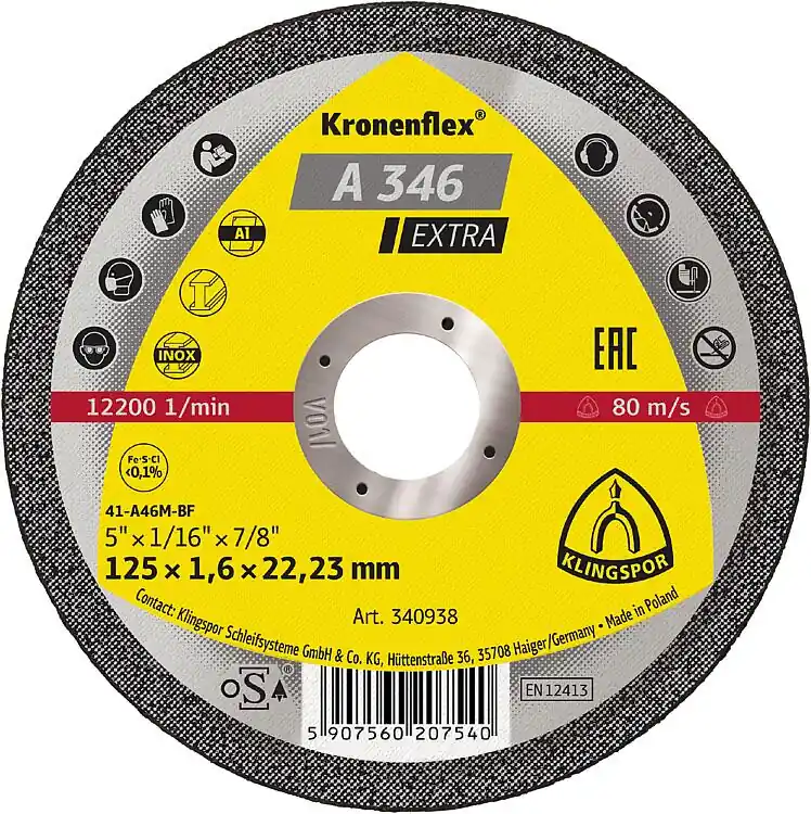 Top-Angebot Trennscheibe KLINGSPOR A 346 EXTRA 115 x 1,6 x 22,23 mm, gerade
