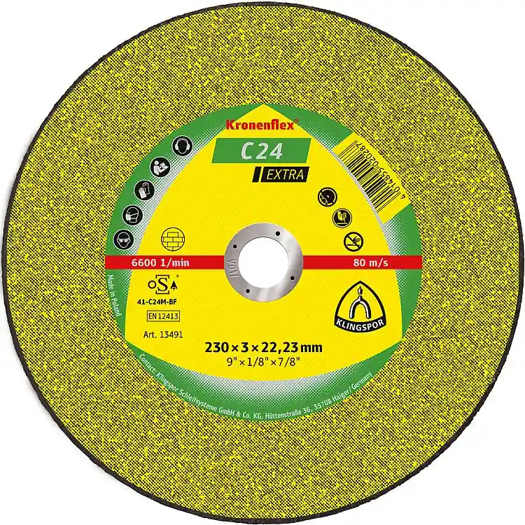 Beliebt Trennscheibe KLINGSPOR C 24 EXTRA 230 x 3,0 x 22,23 mm, gerade
