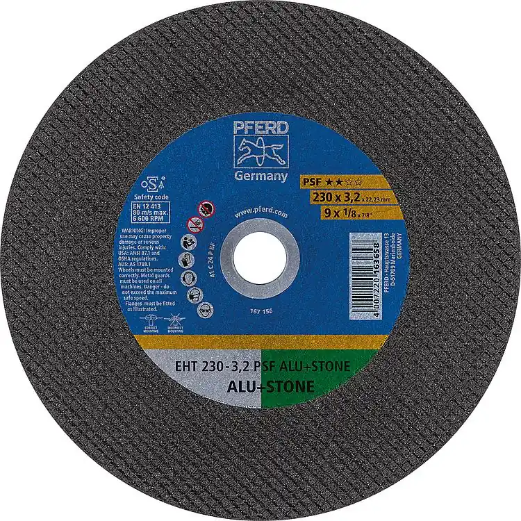 Trennscheibe PFERD Ø 230 x 3,2 x 22,23mm, gerade für Alu, Stein, Beton, Fliesen Mega-Angebot