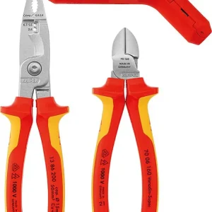 Neue Ware Zangen-Set KNIPEX 3-teilig best. aus Seitenschneider, Installationszange und Abmantler
