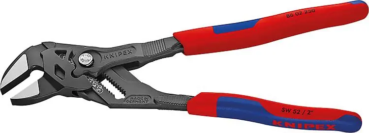Zangenschlüssel KNIPEX brüniert L=250 mm mit Mehrkomponenten-Griff Echt