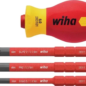 Wiha® VDE-Schraubendrehersatz, slimVario mit Stubby, 3-teilig Ausverkauf