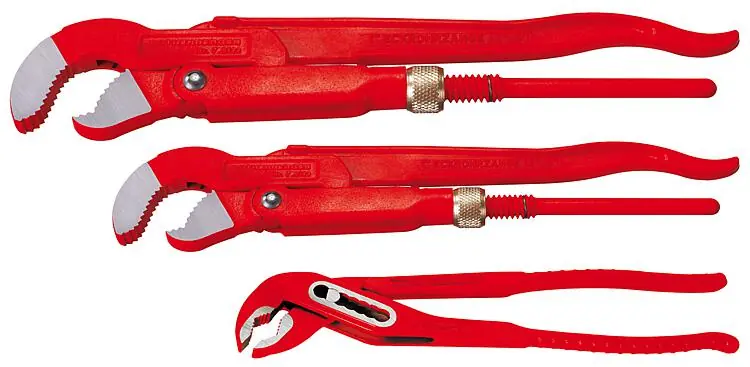 Zangenset Eckrohrzange DN25(1")+DN40(1.1/2"), Wasserpumpenzange 10" Nur Heute