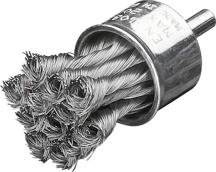 Abverkauf Zopf-Pinselbürsten Edelstahldraht 0,25mm Ø29mm mit 6mm Schaft