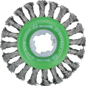 Zopfbürste BOSCH® mit X - Lock Aufnahme Ø 115 mm 0,5 mm Edelstahldraht Garantierte Lieferung